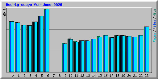 Hourly usage for June 2026